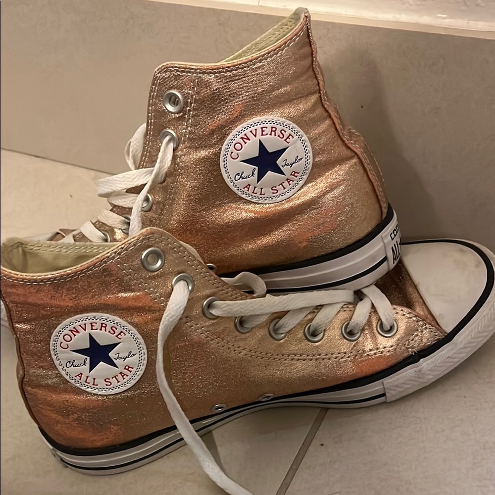 Converse Women's Rose Gold High-Top Sneakers